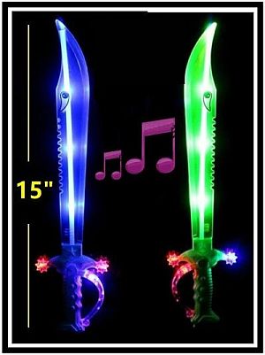 15in Light Up Shark Sword